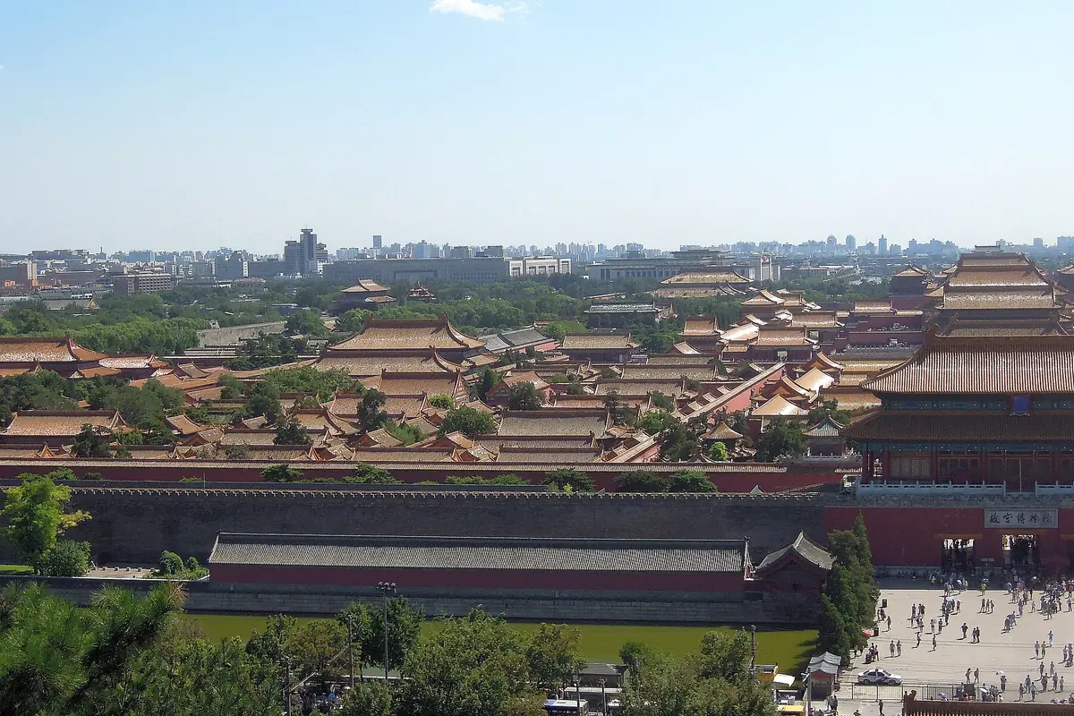 China (Beijing) Aerial view of Forbidden City