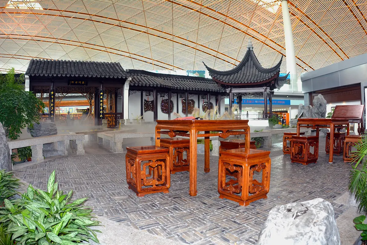 Terminal 3 Lapangan Terbang Antarabangsa Beijing Capital, foto oleh Don Ramey Logan