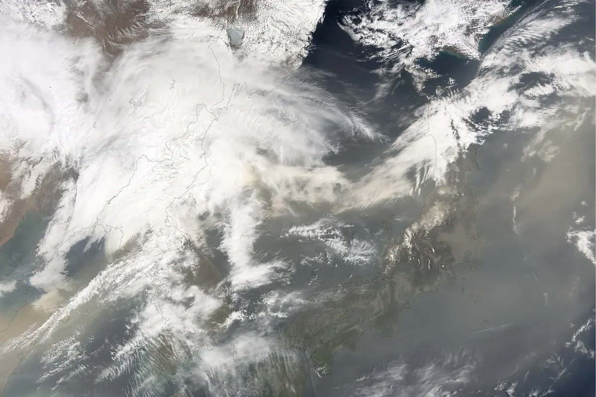 Dust over Japan (6477), illustrating Weather April
