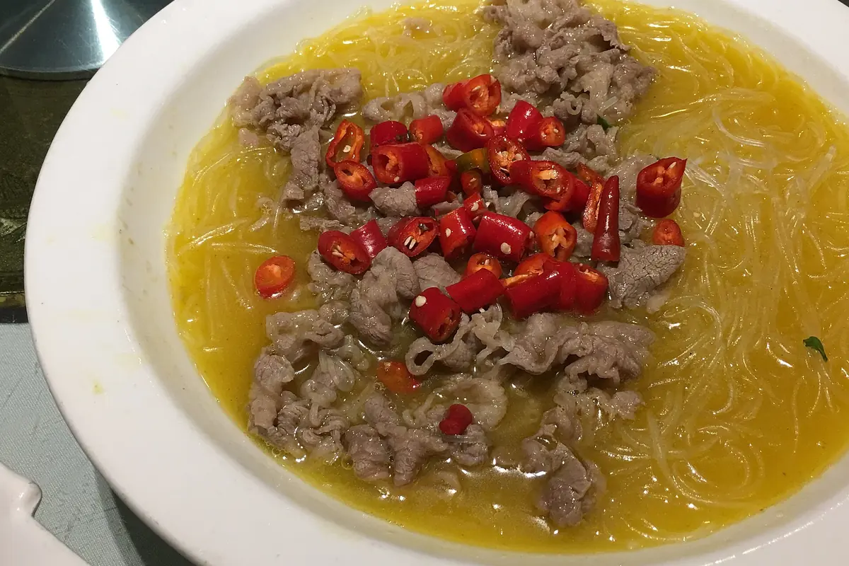 Food served at a restaurant in Shanghai