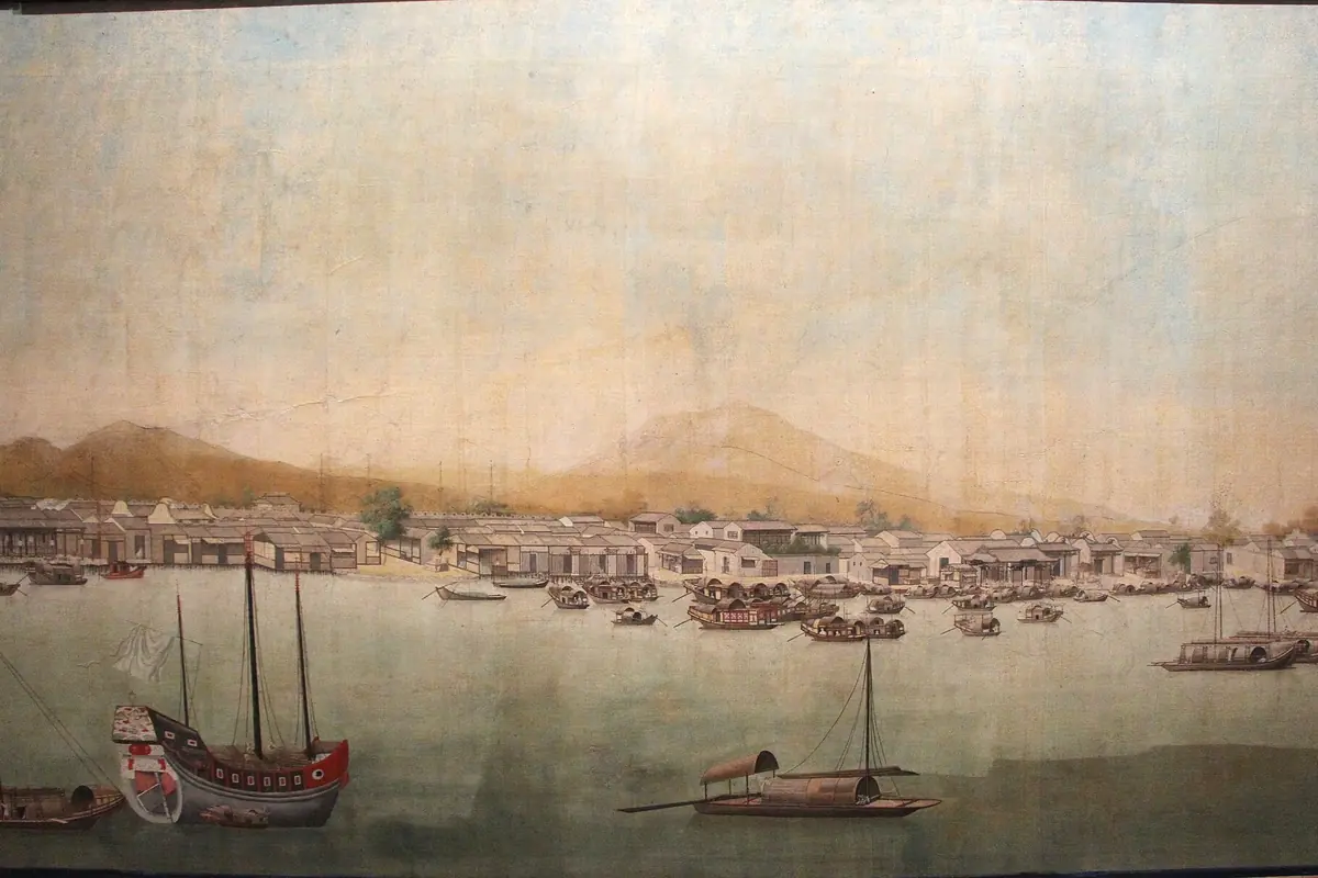 Dipinto cinese a guazzo con veduta del porto di canton, xviii sec. 11, illustrating Things To Do