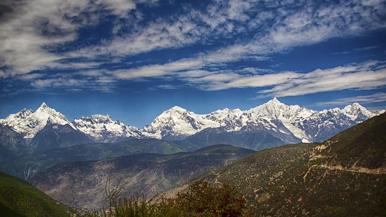 Kawagebo peak in the Meili Snow Mountains beyond Shangri-La