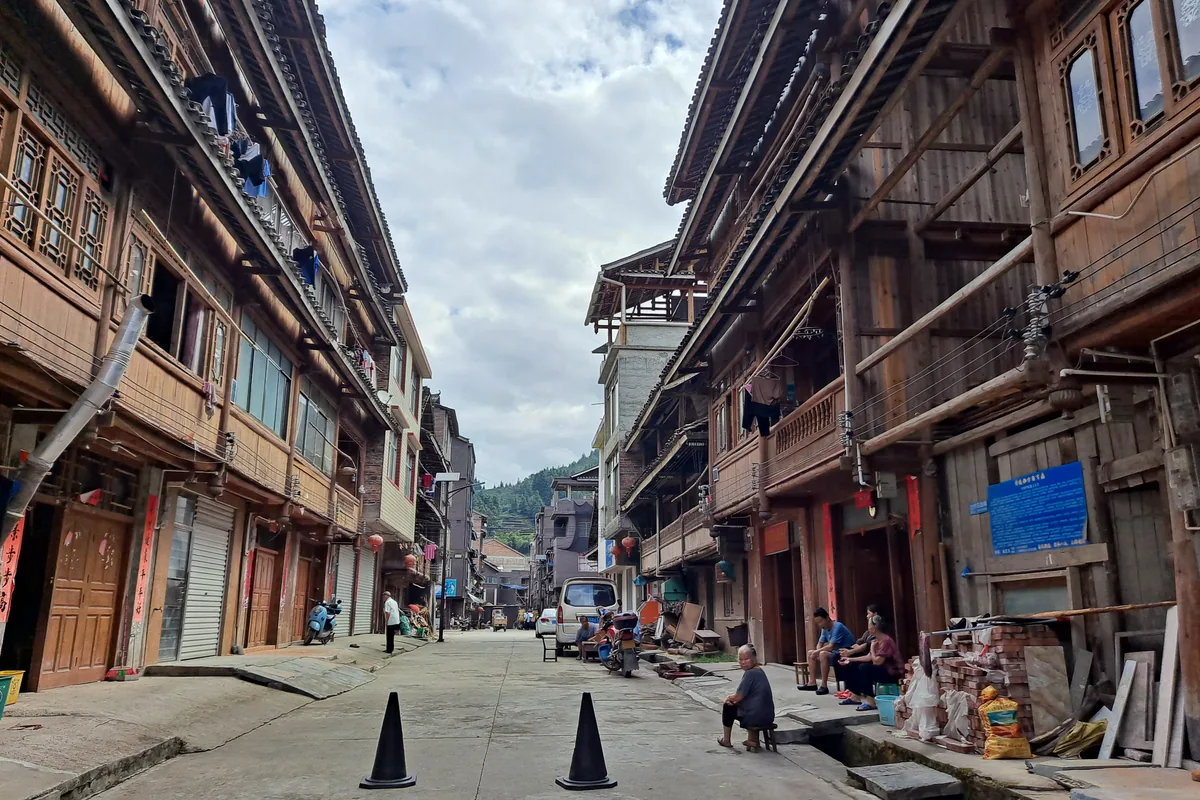 Dazhai village in the Chengyang Dong settlement area, Sanjiang