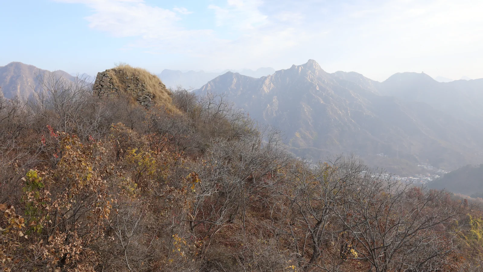 Mountain views along the Mutianyu Great Wall near Beijing