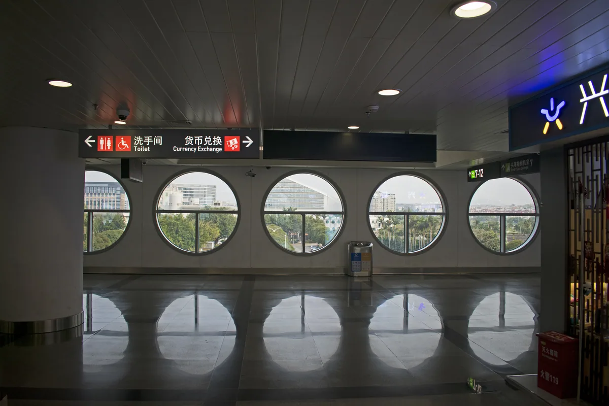 Terminal interior at Xiamen Gaoqi International Airport